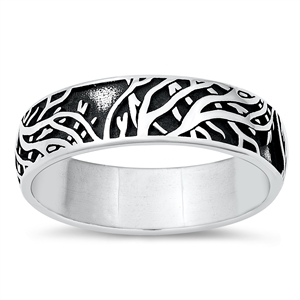 Silver Ring - Branches