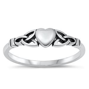 Silver Ring - Heart Celtic