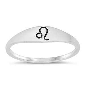 Silver Ring - Leo Zodiac