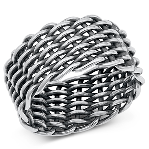 Silver Ring - Weave Band