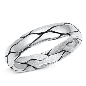 Silver Ring - Snake Skin Band
