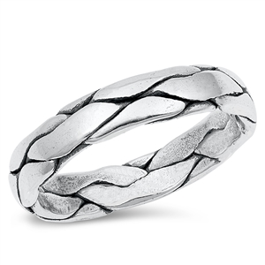 Silver Ring - Snake Skin Band