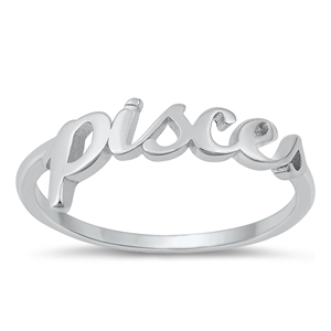 Silver Ring - Pisces Zodiac