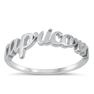 Silver Ring - Capricorn Zodiac