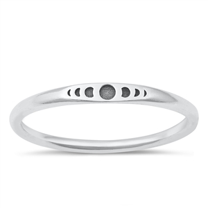 Silver Ring - Moon Phases