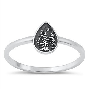 Silver Ring - Forest Tree