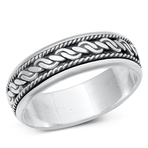 Silver Bali Spinner Ring