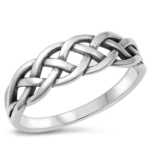 Silver Ring -  Braided Band