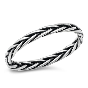 Silver Ring - Braided Band