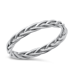 Silver Ring - Braided Band