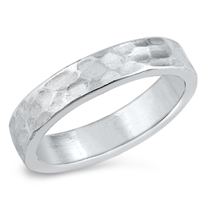 Silver Ring - Hammered Band