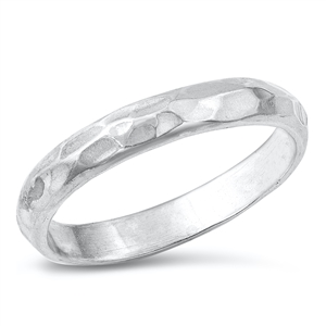 Silver Ring - Hammered Band