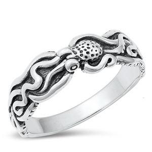 Silver Ring - Octopus