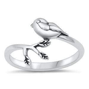 Silver Ring - Bird & Branch