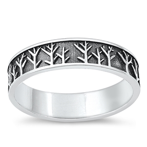 Silver Ring - Trees