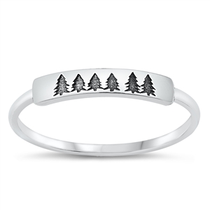 Silver Ring - Trees