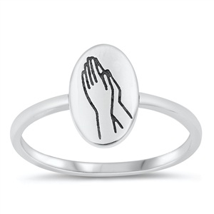 Silver Ring - Praying Hands