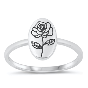 Silver Ring - Rose