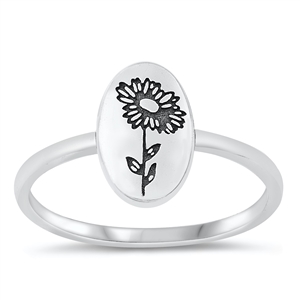 Silver Ring - Flower