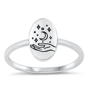 Silver Ring - Celestial Hand