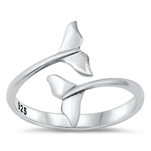 Silver Ring - Whale Tail