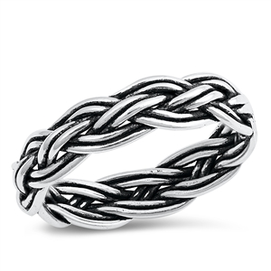 Silver Ring - Basket Weave