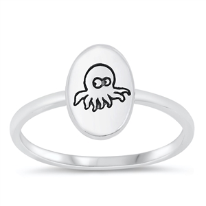 Silver Ring - Octopus