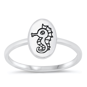 Silver Ring - Seahorse