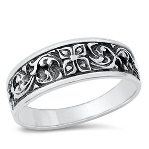 Silver Ring - Floral