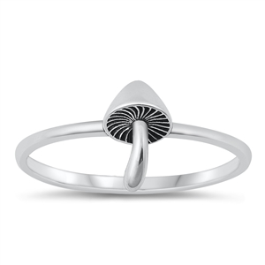 Silver Ring - Mushroom