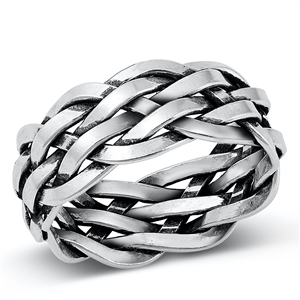 Silver Ring - Basket Weave