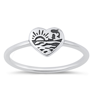 Silver Ring - Beach Sunset