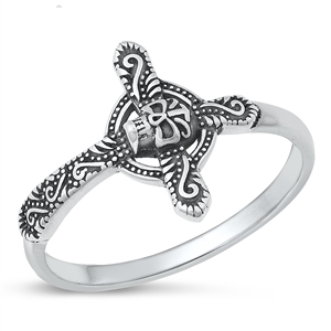 Silver Ring - Skull & Cross