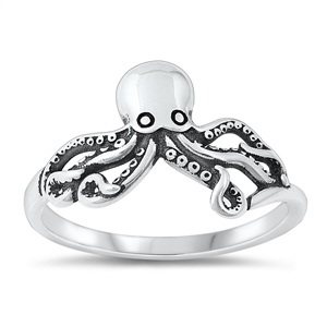 Silver Ring - Octopus