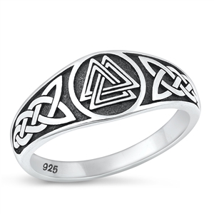 Silver Ring - Celtic Valknut