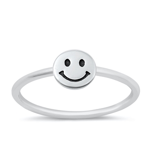 Silver Ring - Happy Face