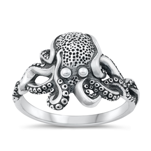 Silver Ring - Octopus