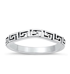 Silver Ring - Aztec Design