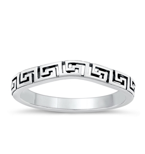 Silver Ring - Aztec Design