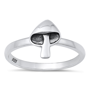 Silver Ring - Mushroom