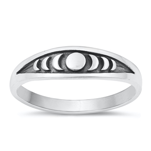 Silver Ring - Moon Phases