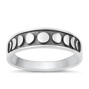 Silver Ring - Moon Phases