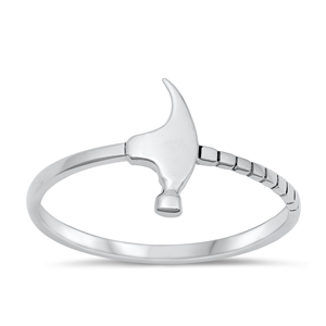 Silver Ring - Hammer