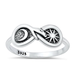 Silver Ring - Moon, Sun, Infinity