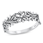Silver Ring - Floral