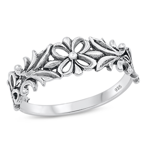 Silver Ring - Floral