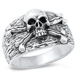 Silver Ring - Skull & Crossbones