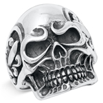 Silver Ring - Skull & Swords