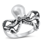 Silver Ring - Octopus