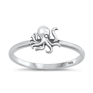 Silver Ring - Octopus